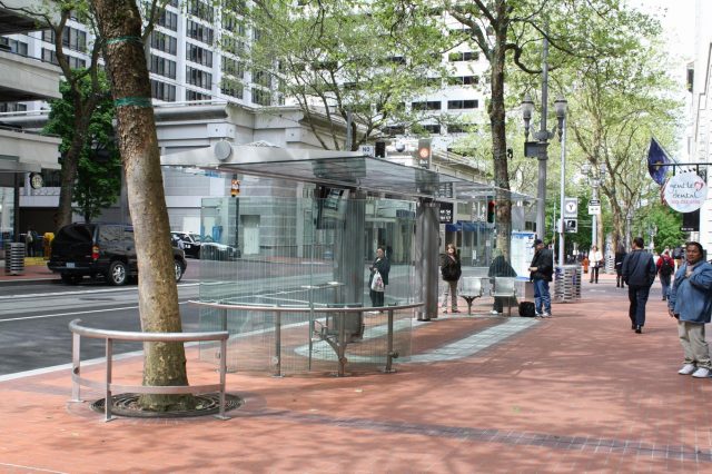 Transit shelter, Portland OR